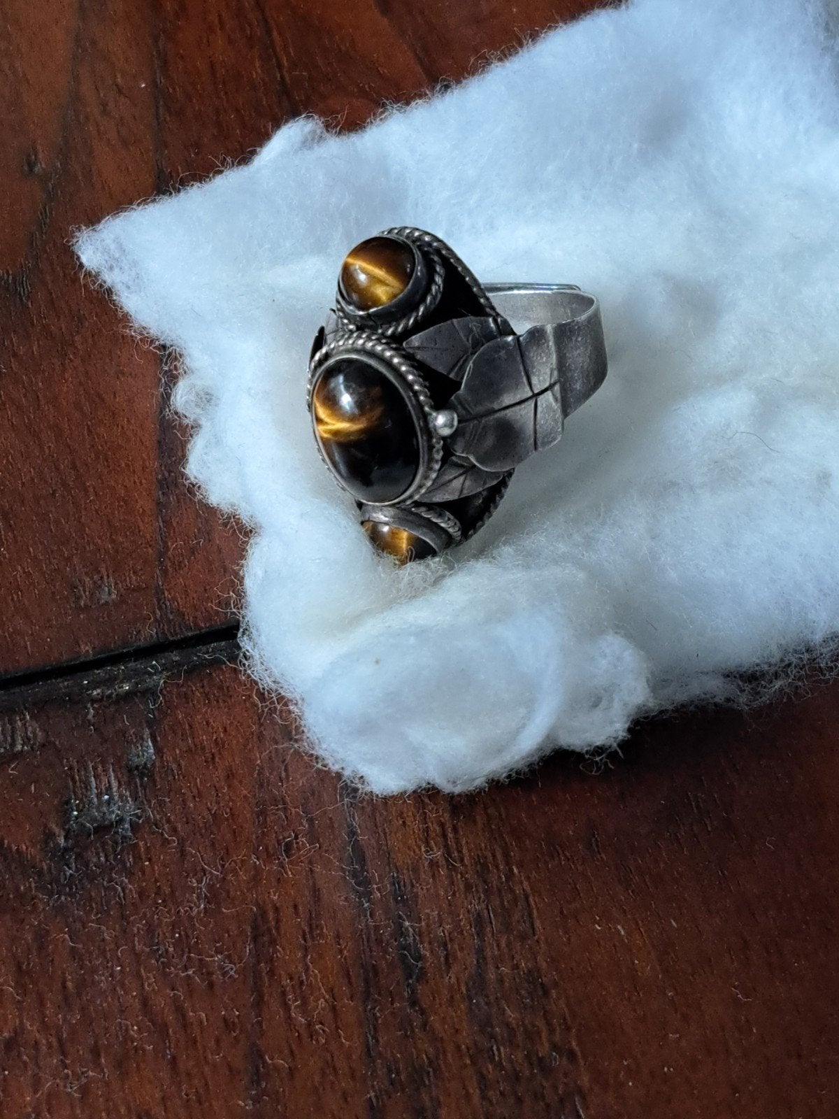 Vintage handgemaakte verstelbare Taxco Mexico poison ring, Sieraden, Tassen en Uiterlijk, Ophalen of Verzenden, Zilver, Met edelsteen