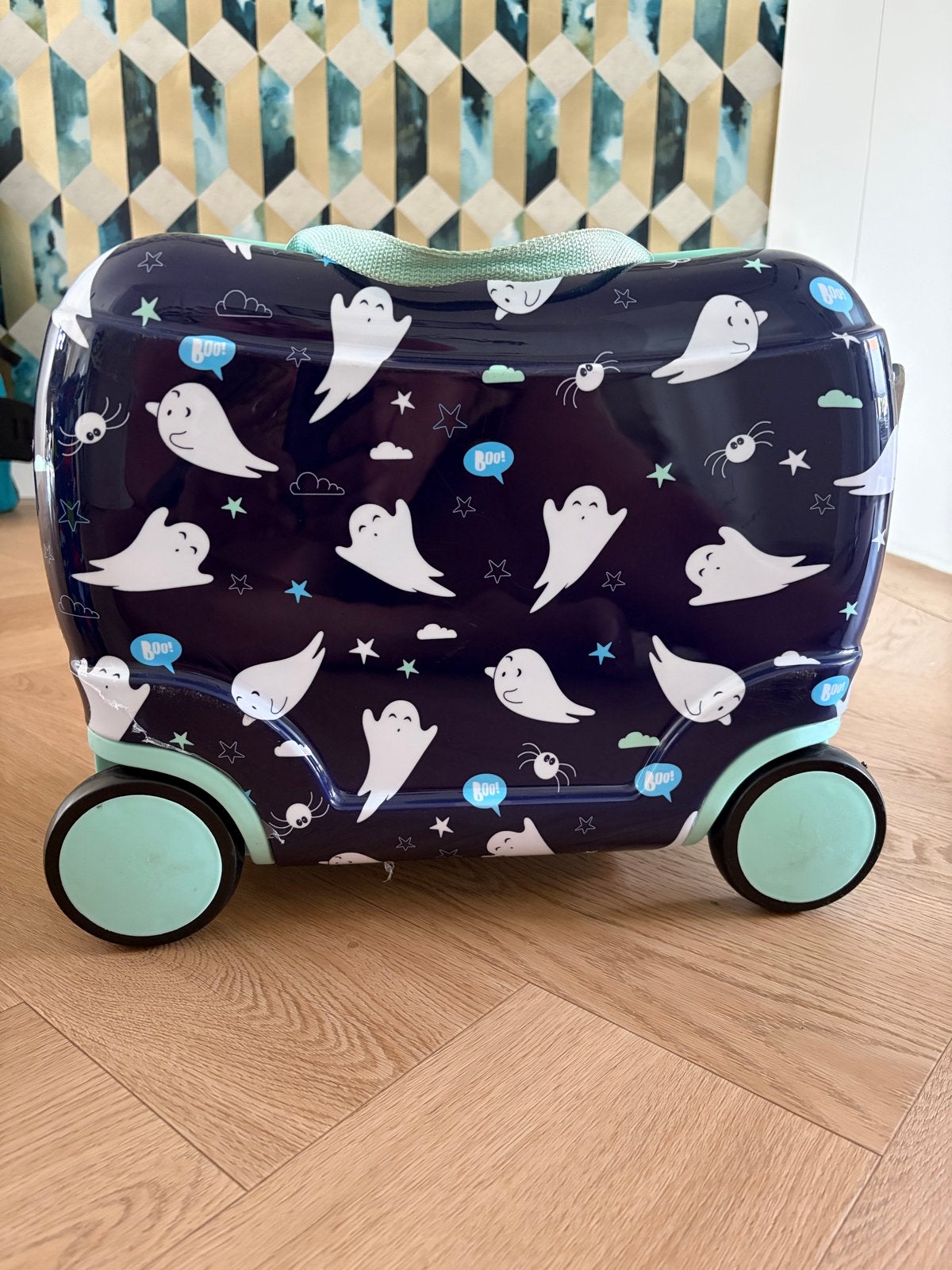 Kinderkoffertje met spookjes - Ideaal voor logeerpartijtjes!, 20 tot 30 cm, Blauw, Minder dan 40 cm, Minder dan 35 cm