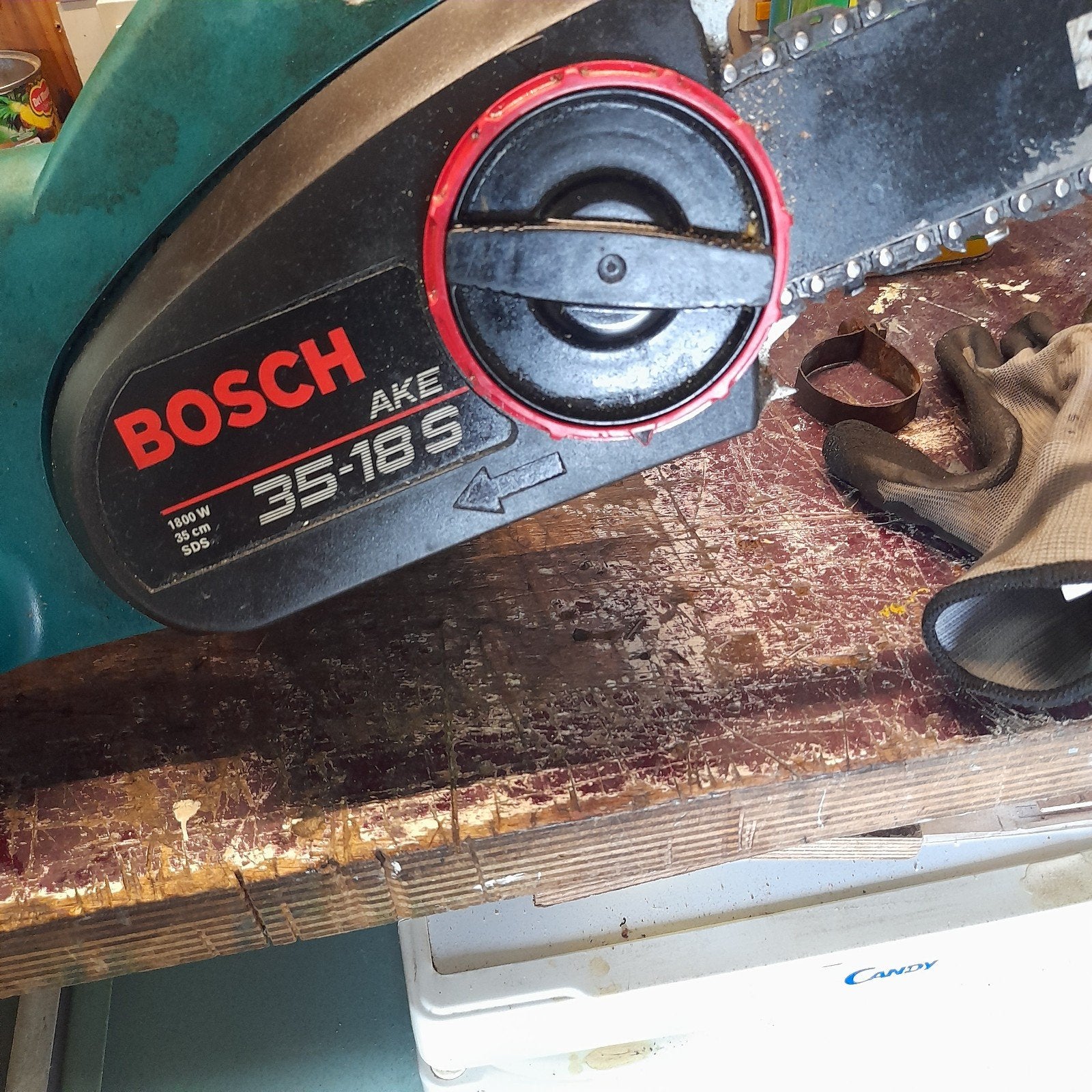 Bosch elektrische kettingzaag, Tuin en Terras, Ophalen, Gebruikt, Bosch