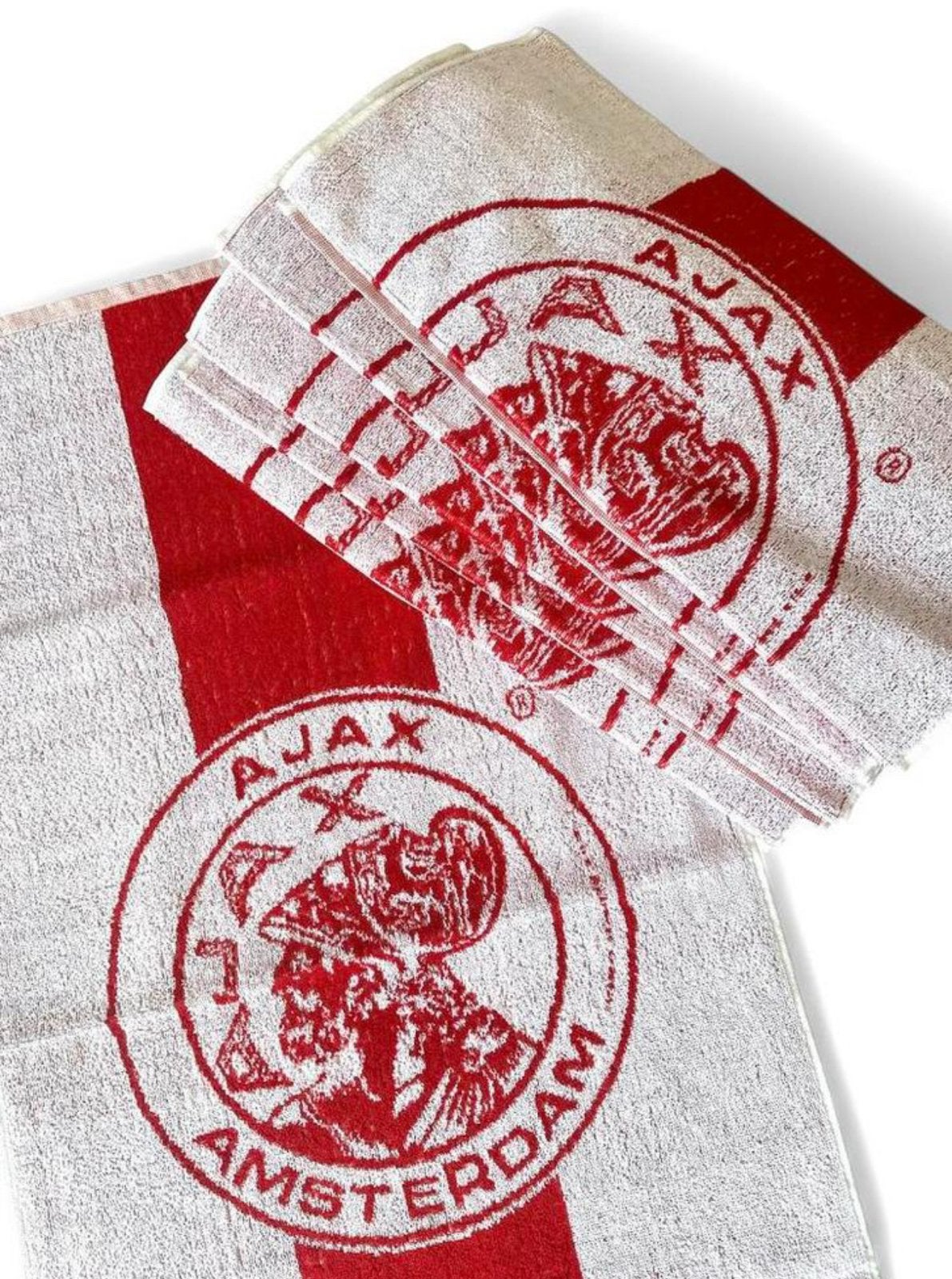 Ajax Handdoeken Vintage Logo - Nieuw 6-pack 100x50 cm, Ophalen of Verzenden, Nieuw, Clubaccessoires