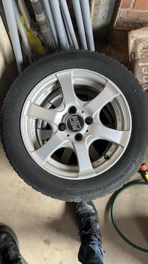 Continental Winterbanden 185 55 R14 Conti Winter Contact, Ophalen, 14 inch, Gebruikt, Band(en)
