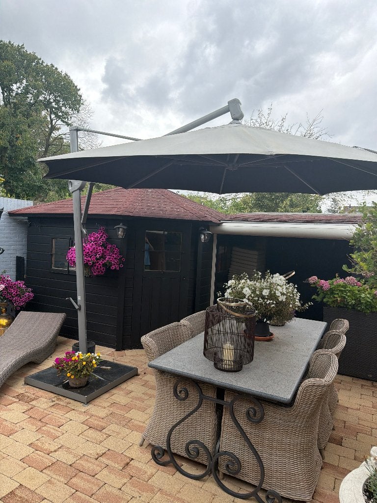 Parasol glatz, Ophalen, Gebruikt, Kantelbaar, Zweefparasol