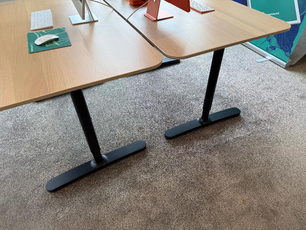 Bureau IKEA Kantoor 5 stuks, Ophalen, Zwart, 160 cm, Gebruikt