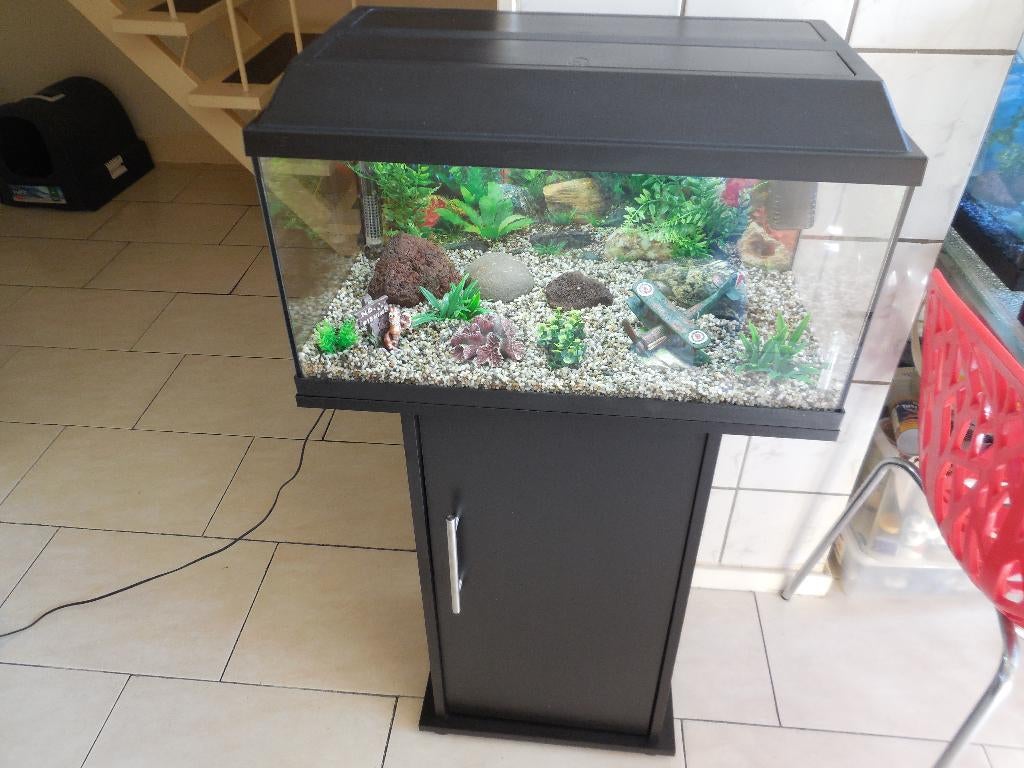 juwel 60 aquarium/kast combinatie compleet met toebehoren, Ophalen, Gebruikt, Leeg aquarium, Verwarming