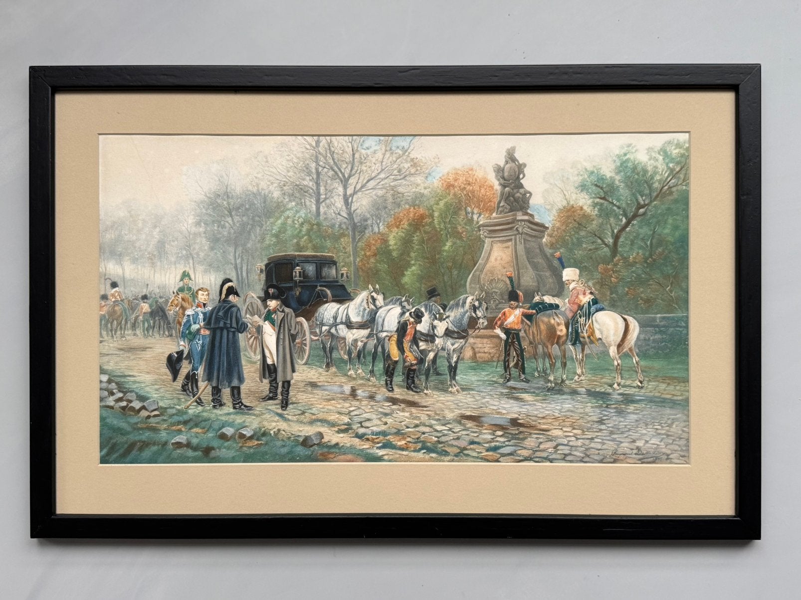 RAYMOND DESVARREUX / lithografie / Napoleon (2 obrazy) /1905, Ophalen, Portret en Figuren, Ingelijst, Lithografie