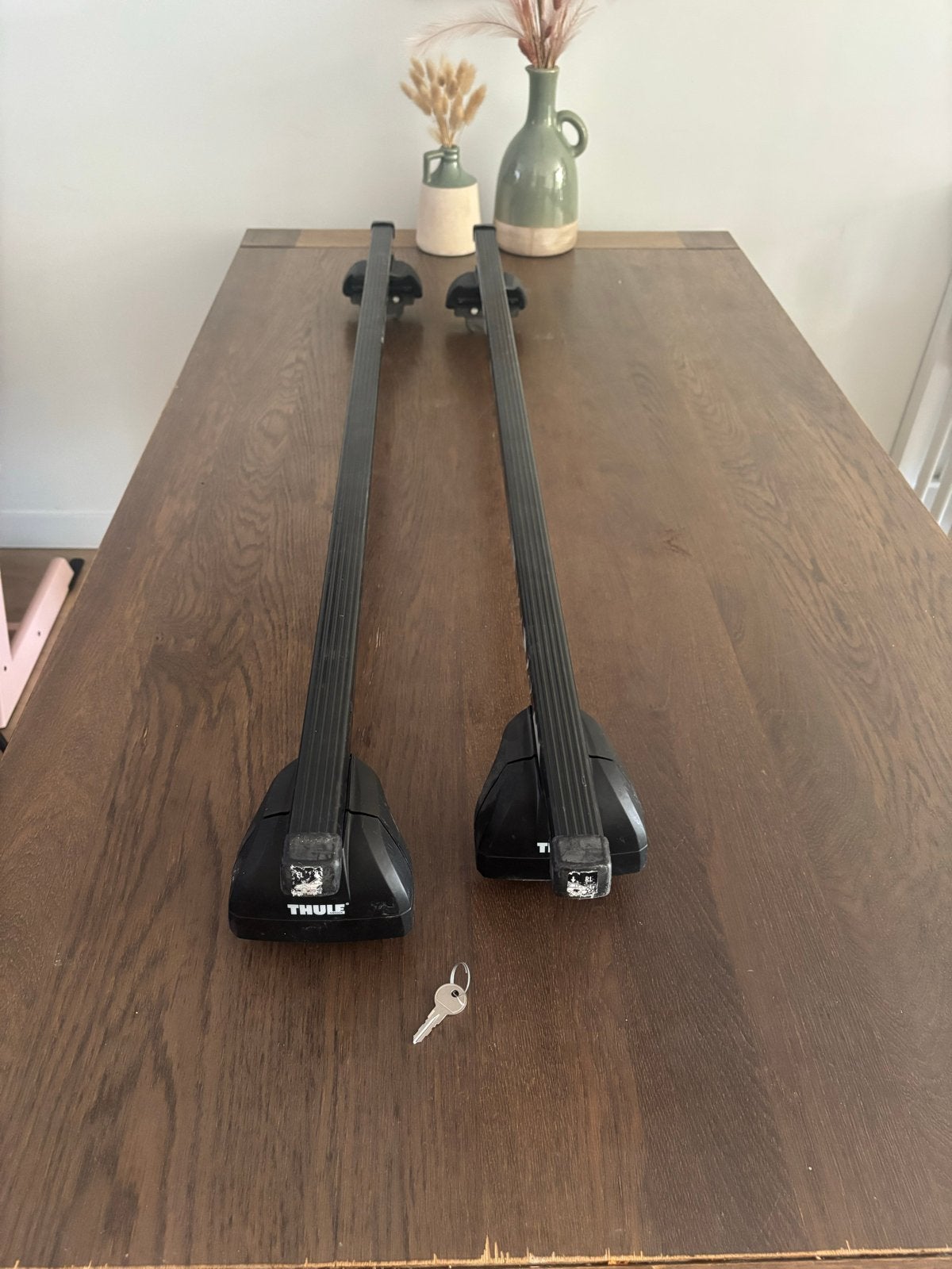 Thule dakdragers met sleutel, Ophalen, Gebruikt