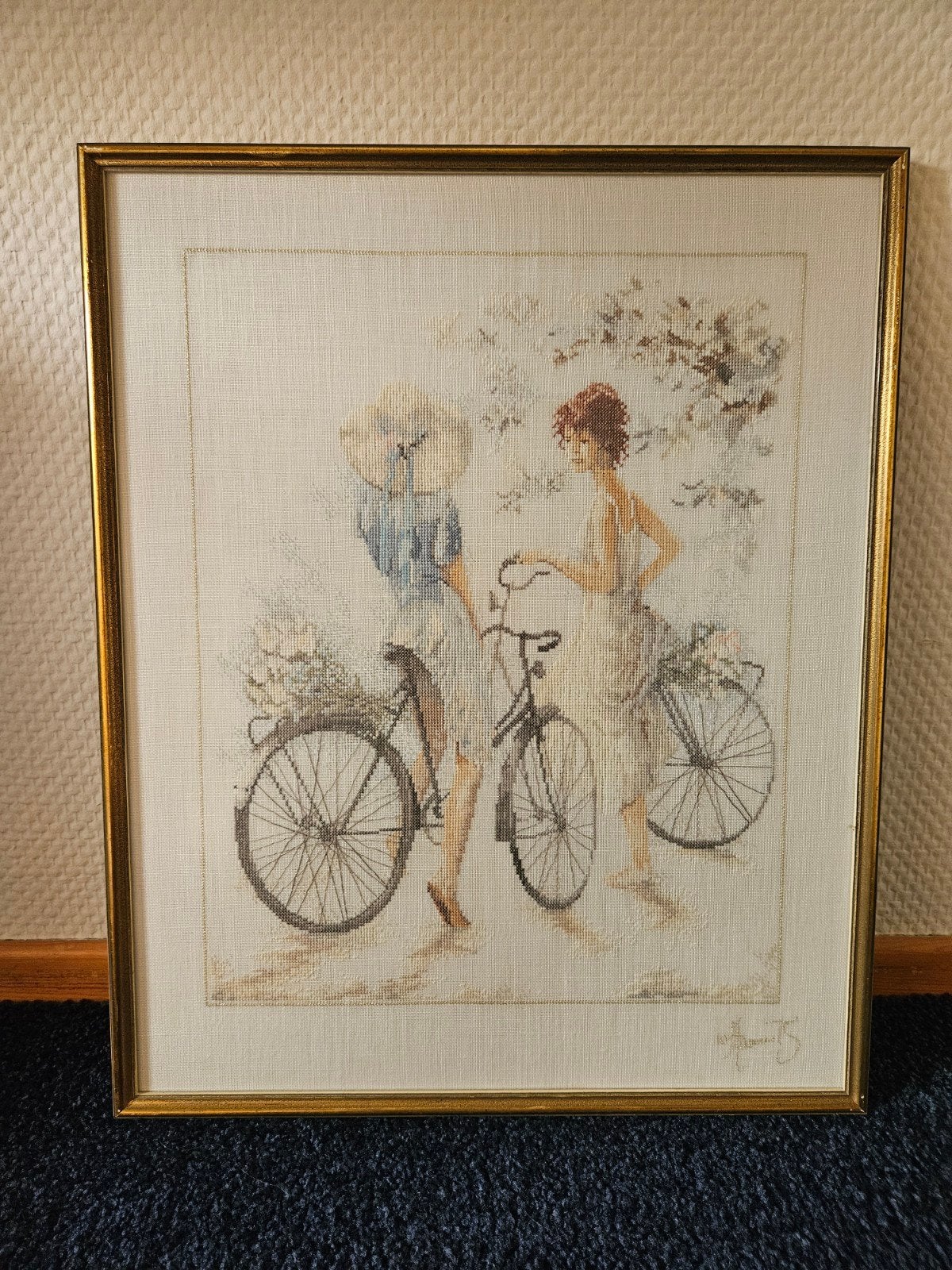 zelf geborduurd schilderij, Ophalen, Minder dan 50 cm, Schilderij, 50 – 75