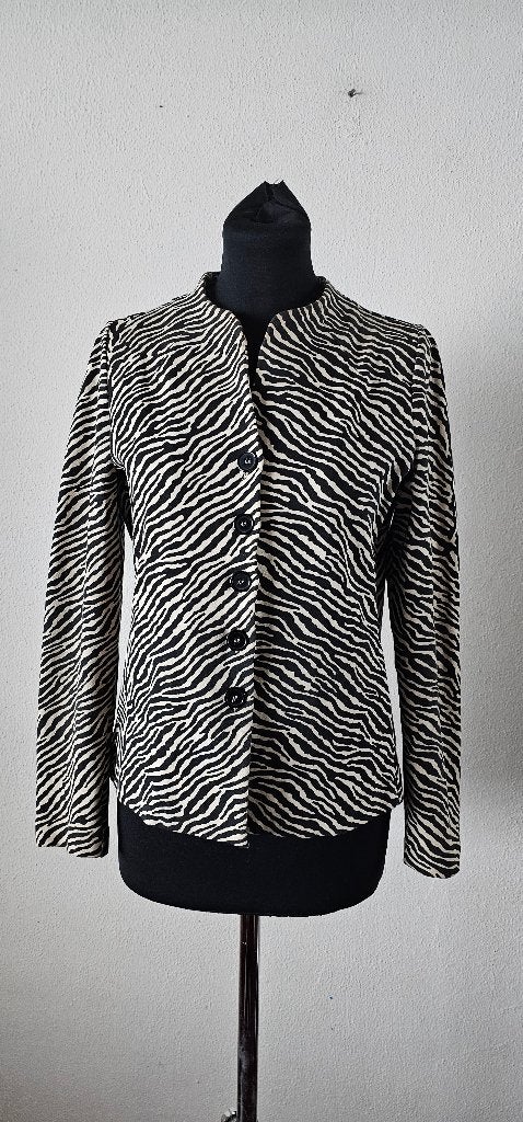 Purdey Zebra Print Jasje Maat M (16125), Maat 38/40 (M), Zwart, Ophalen of Verzenden, Zo goed als nieuw