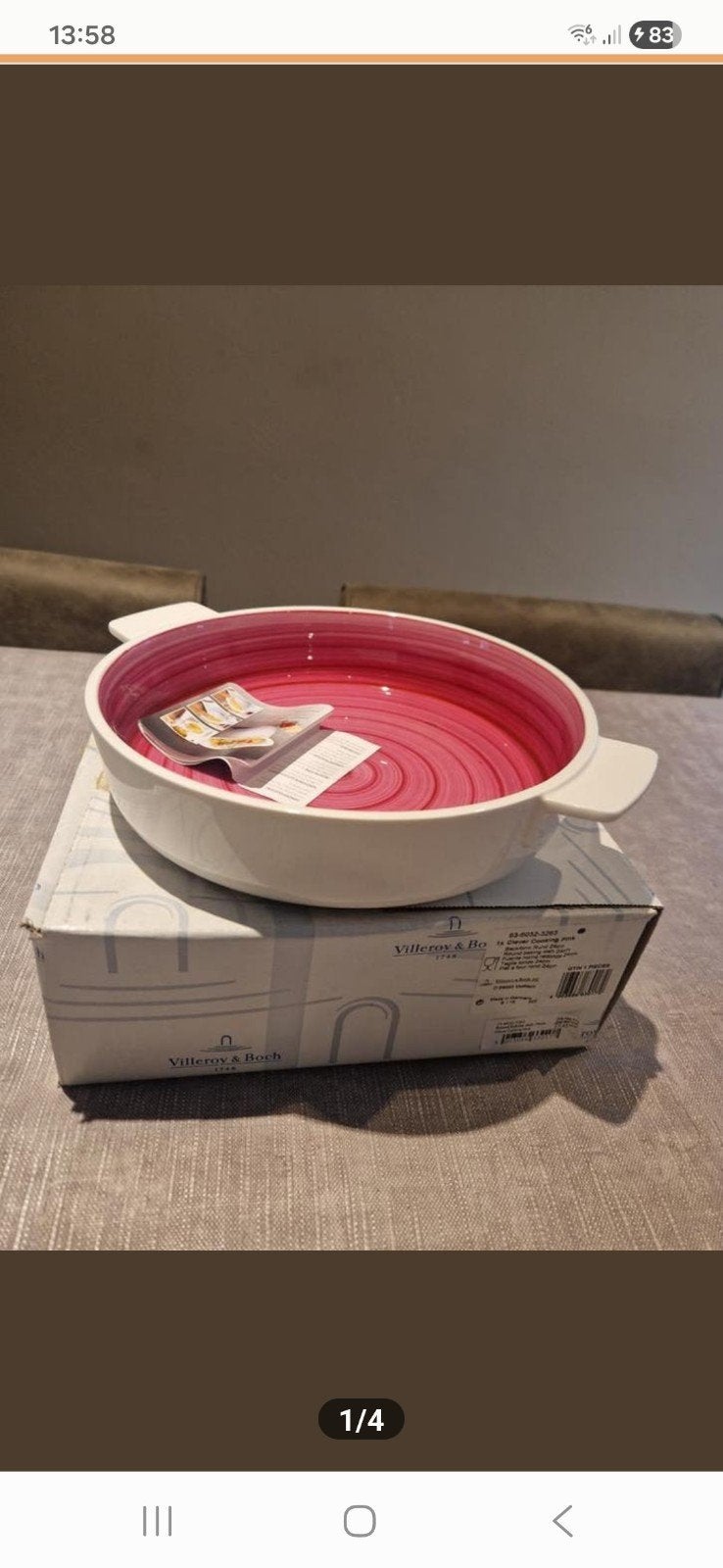 Villeroy & Boch Clever Cooking Ovenschaal Rond Roze 24cm, Nieuw, Ophalen of Verzenden, Roze, Steen/keramiek