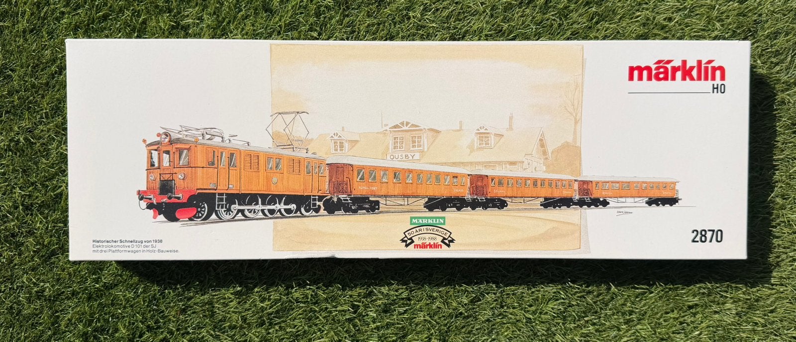 Märklin HO 2870 Zweedse Houten sneltrein met MFX, Wisselstroom, Locomotief, Ophalen of Verzenden, Zo goed als nieuw