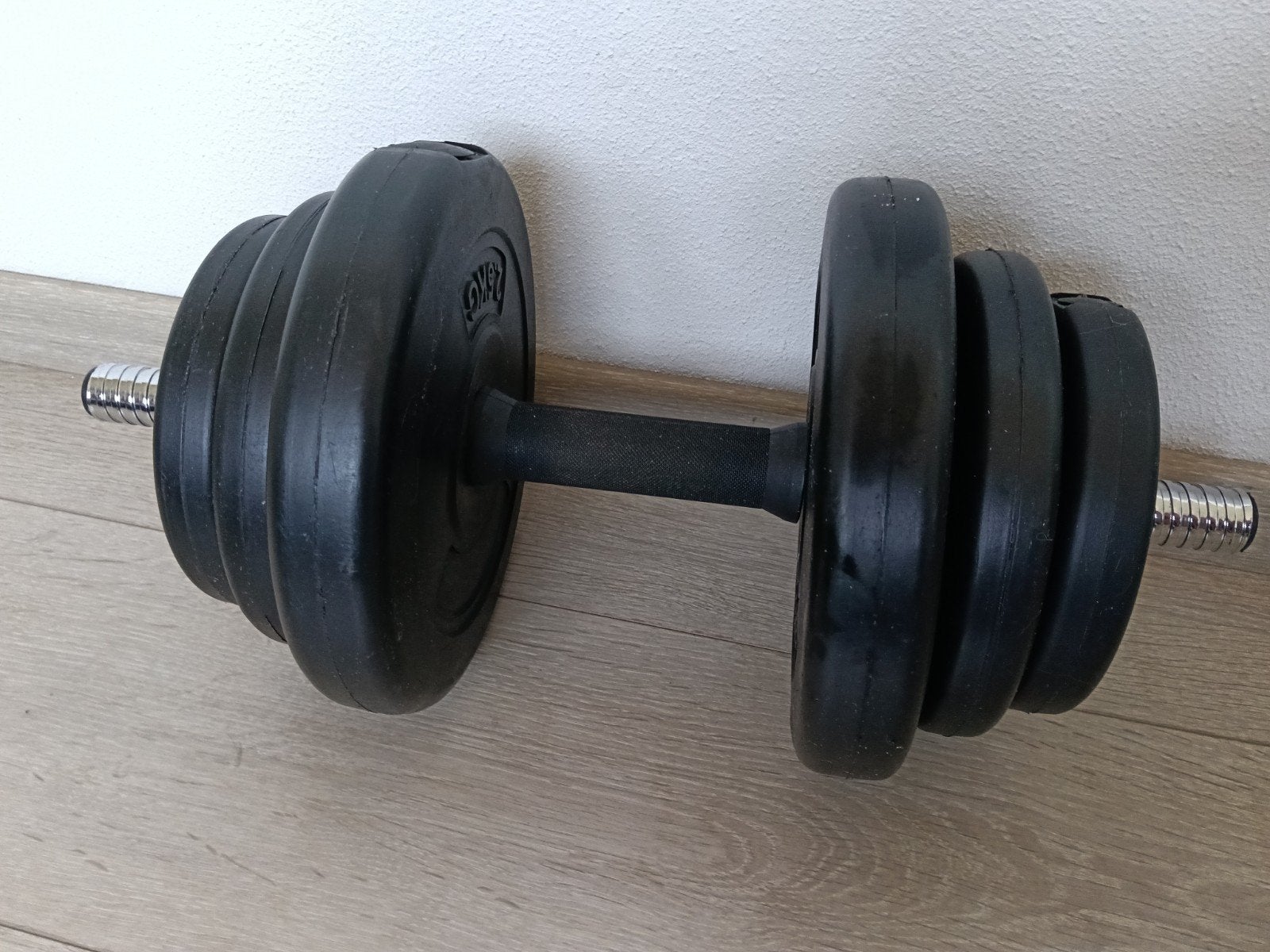 1x Dumbell met kunststof schijven, Ophalen, Gebruikt, Armen, Dumbbell