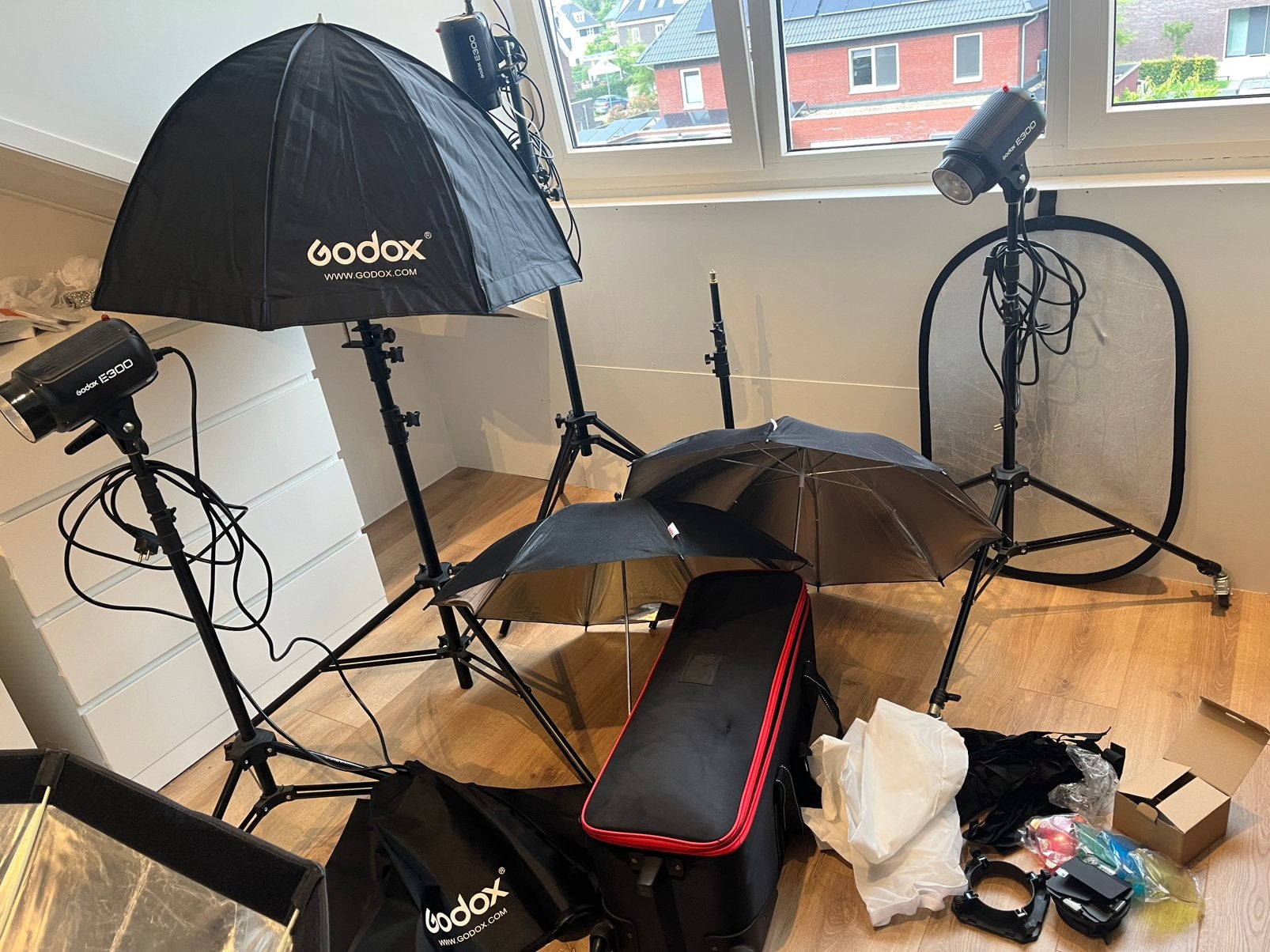 Godox E-300-D studio kit, Ophalen, Zo goed als nieuw