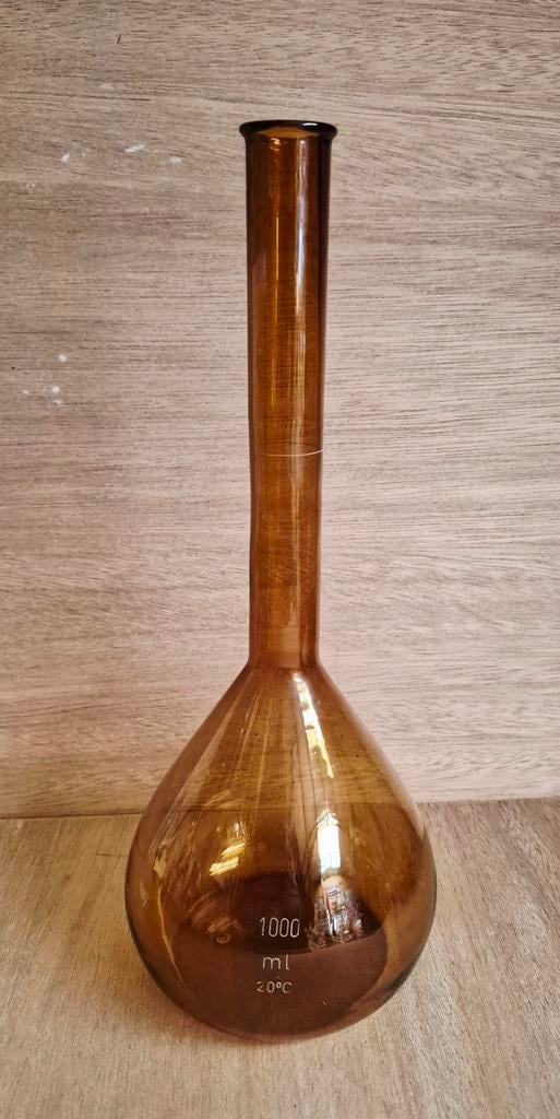 Antiek laboratorium maatkolf glas, Ophalen