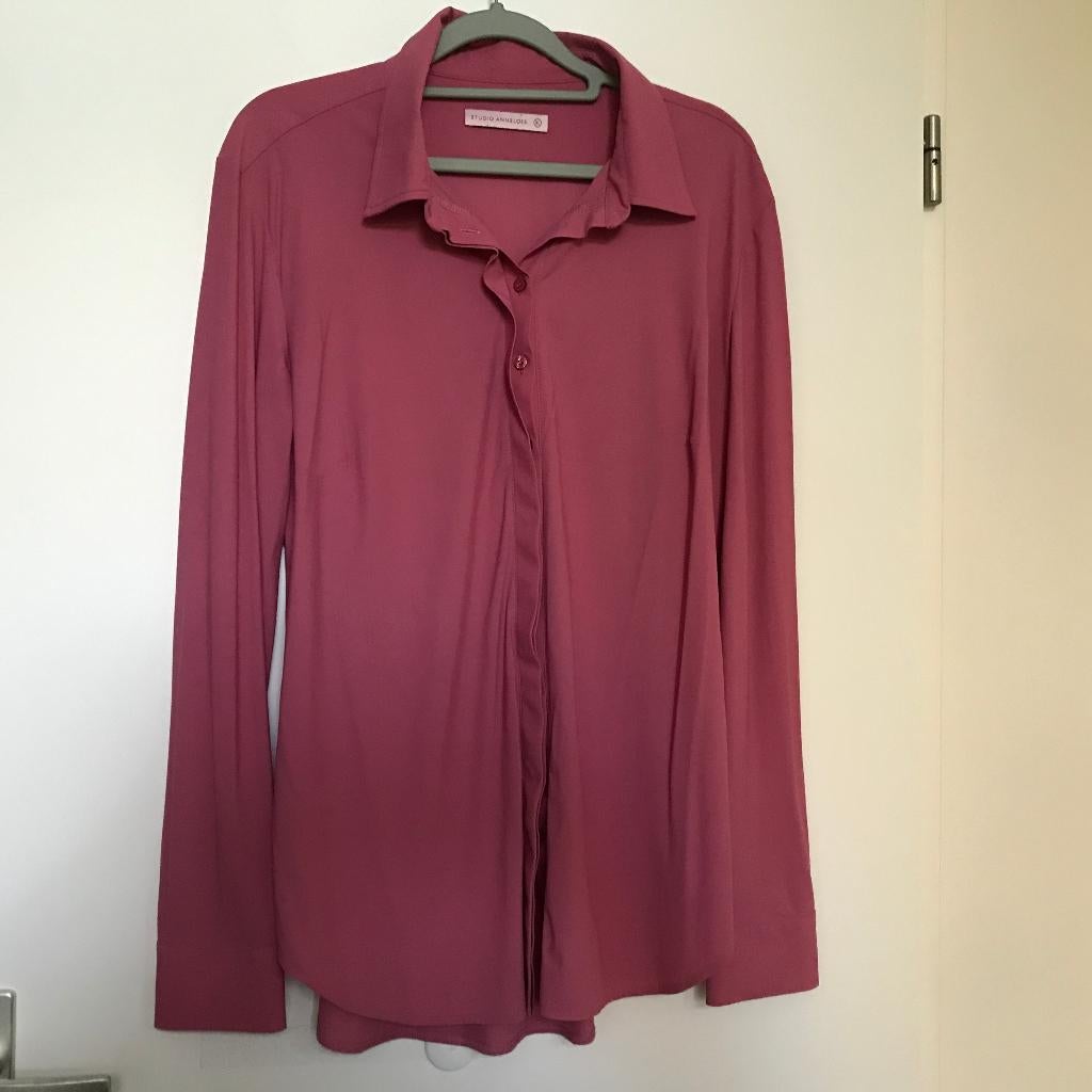 Studio Anneloes roze blouse maat L travelstof, Verzenden, Maat 42/44 (L), Zo goed als nieuw, Korte mouw