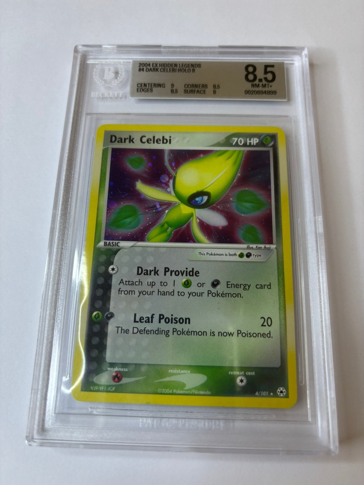 Pokemon Dark Celebi - 4/101 - BGS 8.5, Verzenden, Zo goed als nieuw, Losse kaart, Foil