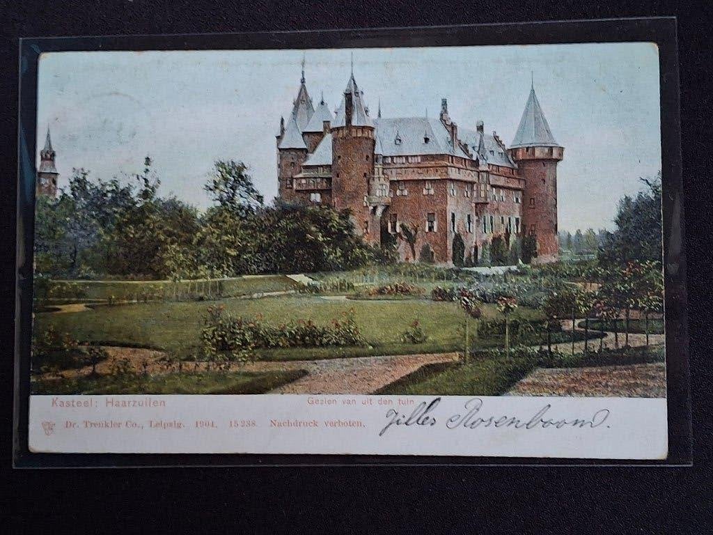 Oude briefkaart Kasteel Haarzuilens 1907, Ophalen of Verzenden, Voor 1920, Gelopen, Utrecht