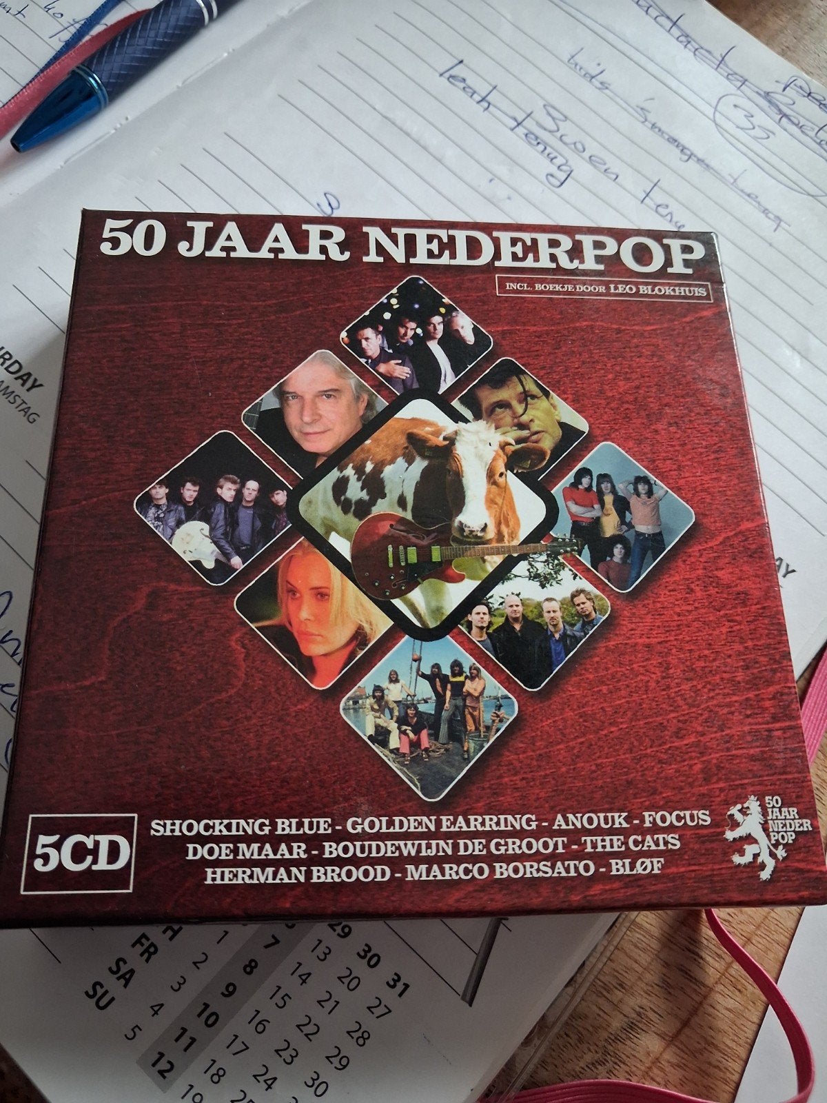 50 Jaar Nederpop - 5CD Boxset met Leo Blokhuis, Boxset, Ophalen of Verzenden, Zo goed als nieuw, Inclusief boekje