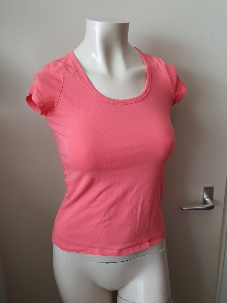 Shirt top maat XS, Ophalen of Verzenden, Korte mouw, Roze, Maat 34 (XS) of kleiner