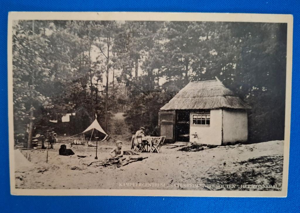 Ansichtkaart Vierhouten Kampeercentrum Saxenheim HetZonnedal, Ophalen of Verzenden, 1940 tot 1960, Gelopen, Gelderland