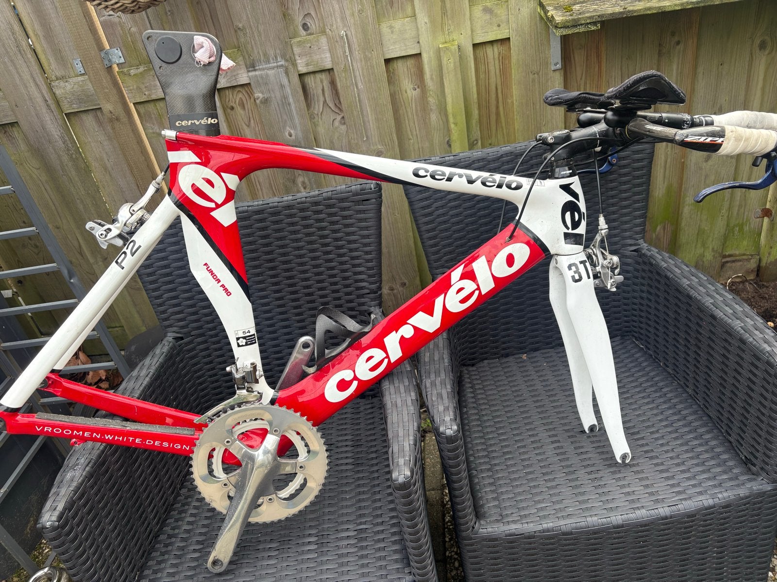 Cervélo P2 frame kapot (Inc. Ultegra onderdelen), Overige merken, Gebruikt, Carbon, Ophalen of Verzenden