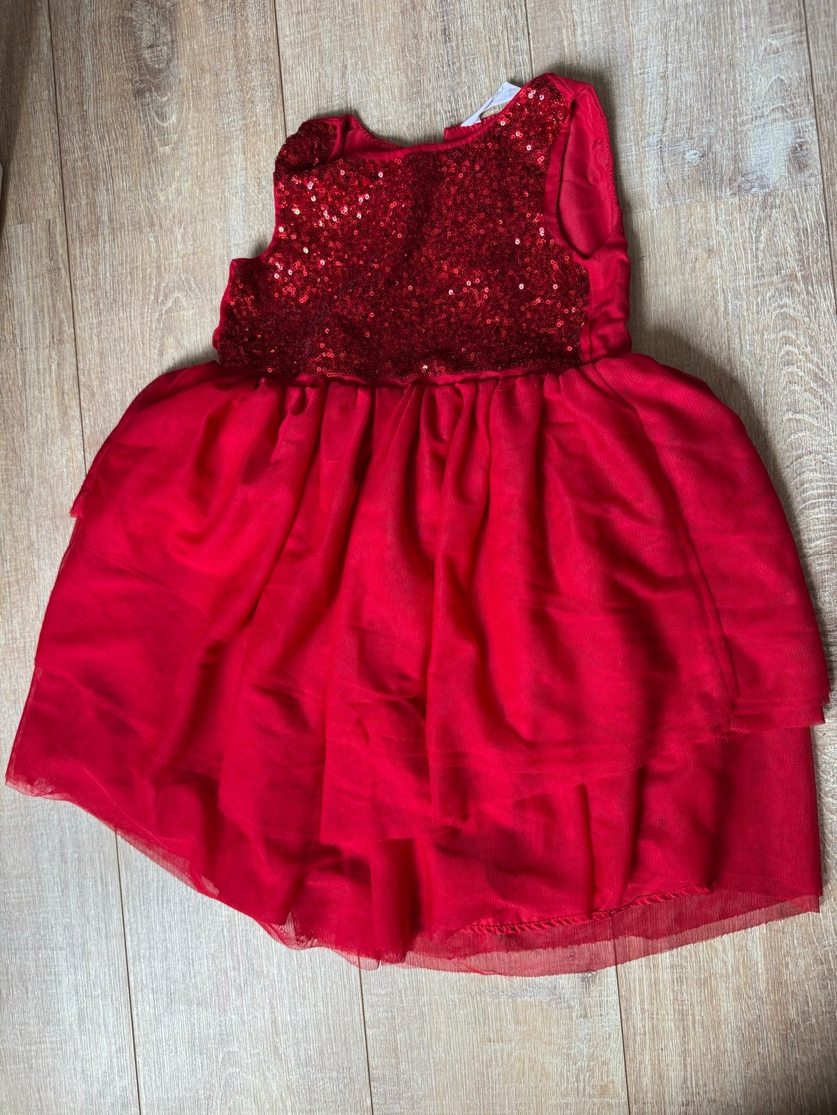 H&M Rode Jurk met Pailletten - Maat 110 (4-5 jaar), Ophalen of Verzenden, Zo goed als nieuw, Meisje