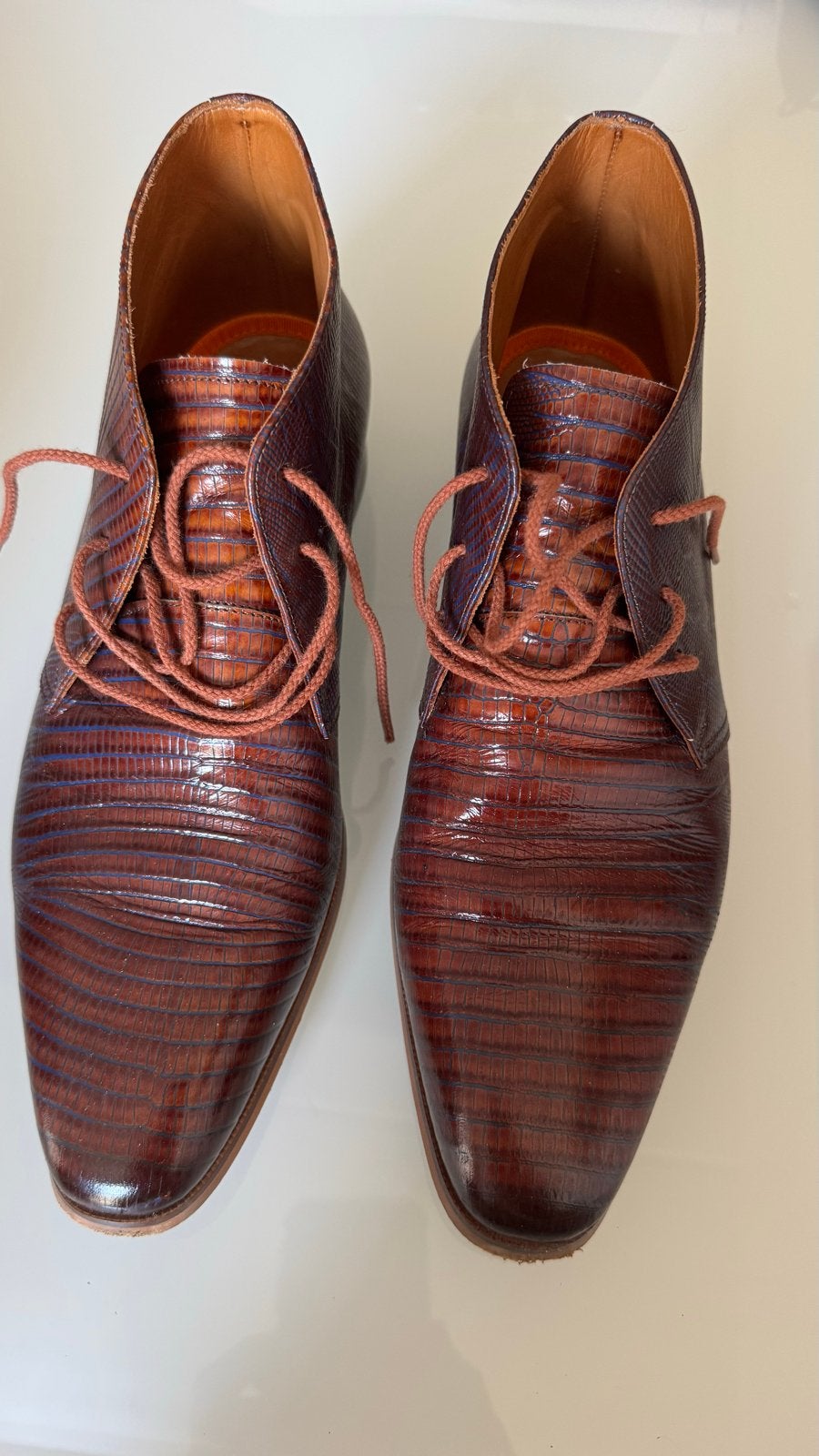 Melik Heren Boots Cognac Zeeschildpad Maat 42, Ophalen, Zo goed als nieuw, Bruin, Boots