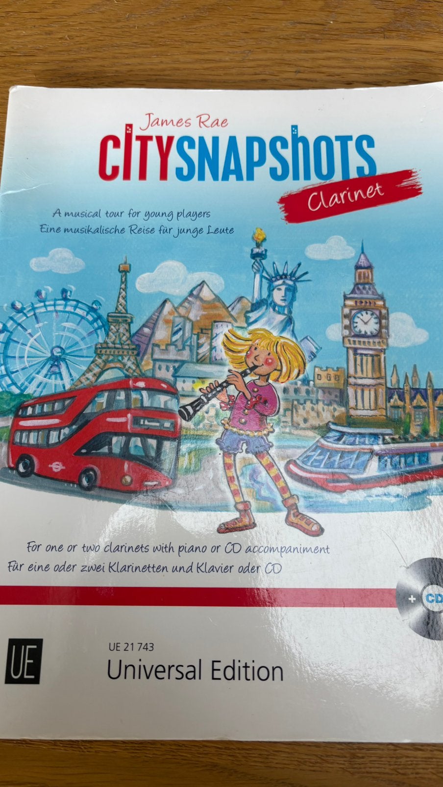 Klarinet boek citysnapshots, Muziek en Instrumenten, Bladmuziek, Overige genres, Les of Cursus, Ophalen of Verzenden, Zo goed als nieuw