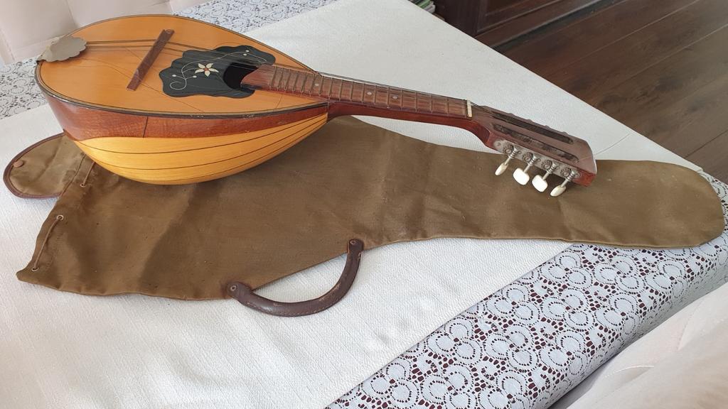 Vintage Napolitaanse Mandoline met Originele Hoes, Muziek en Instrumenten, Snaarinstrumenten | Mandolines, Ophalen of Verzenden
