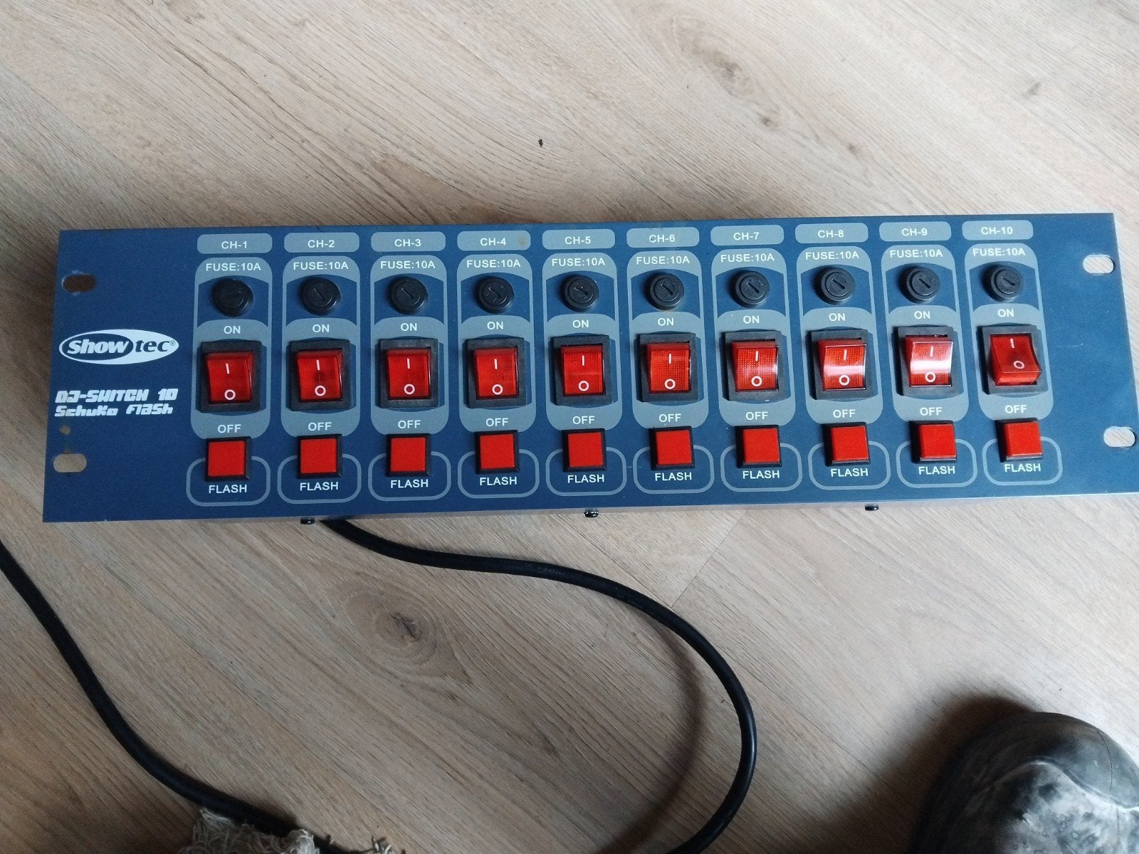 Showtec DJ-Switch 10 Schuko Flash - Stroomverdeler, Ophalen of Verzenden