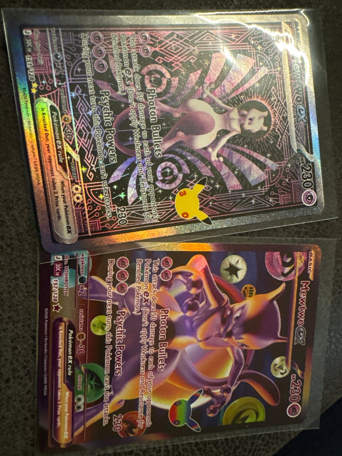 Mewtwo 30th anniversary Pokémon Kaarten, Ophalen of Verzenden, Zo goed als nieuw, Losse kaart, Foil