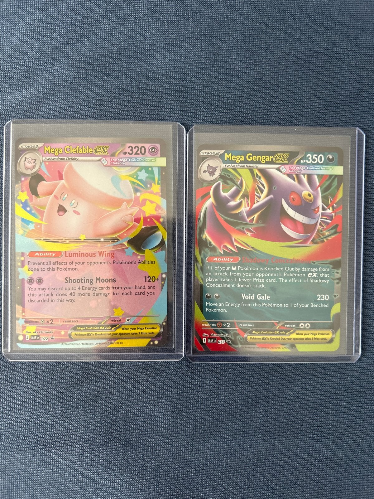 Mega Clefable EX & Mega Gengar EX Pokémon kaarten, Ophalen of Verzenden, Zo goed als nieuw, Meerdere kaarten