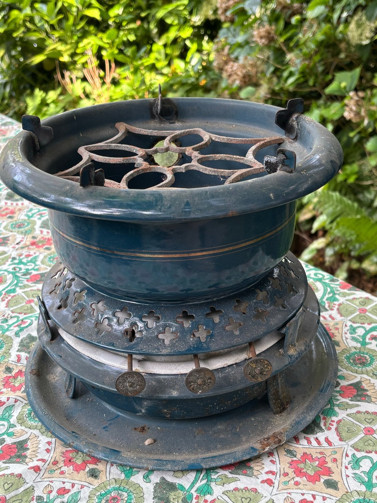 Vintage Petroleum Kachel / Petroleumfornuis - Blauw, Ophalen
