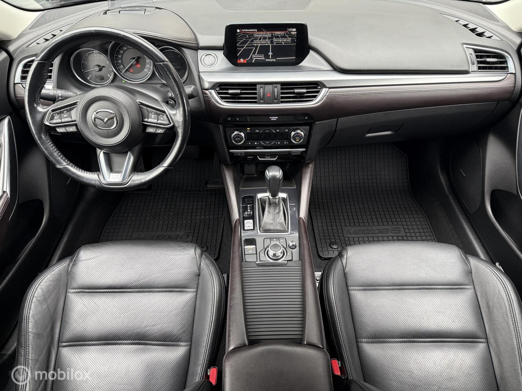 Mazda 6 Sportbreak 2.5 SkyActiv-G 192 GT-M Schuifdak Leer Na, Auto's, 6 sportbreak, Zwart, Leder, 2488 cc