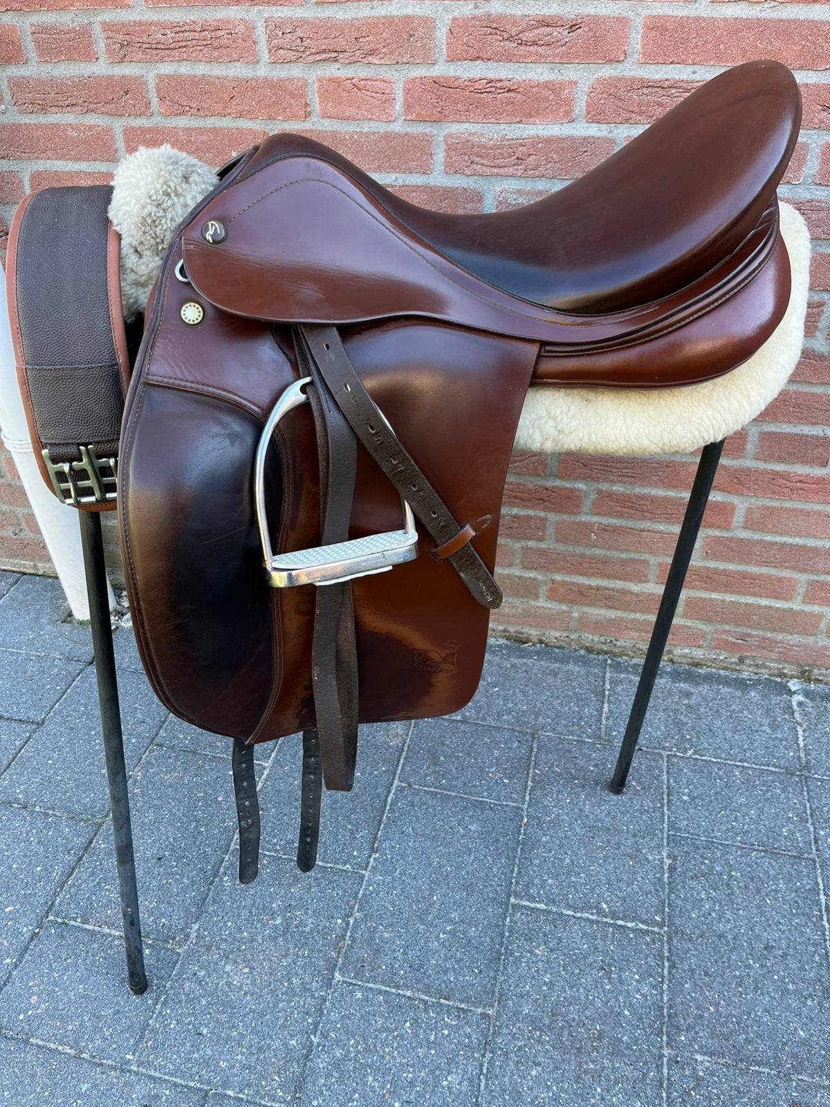 Prestige dressuurzadel 18 inch compleet, Dressuur, ., Diepe zit, Ophalen of Verzenden