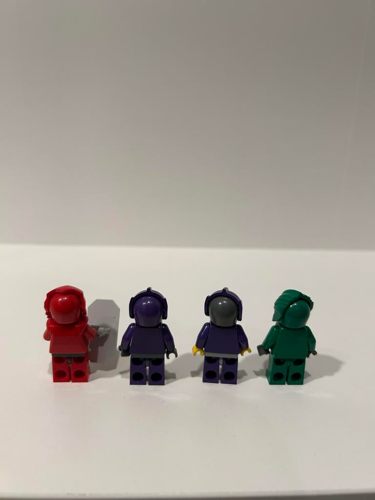Lego minifiguren ridders rood, paars, groen, Lego, Ophalen of Verzenden, Zo goed als nieuw, Minifiguur