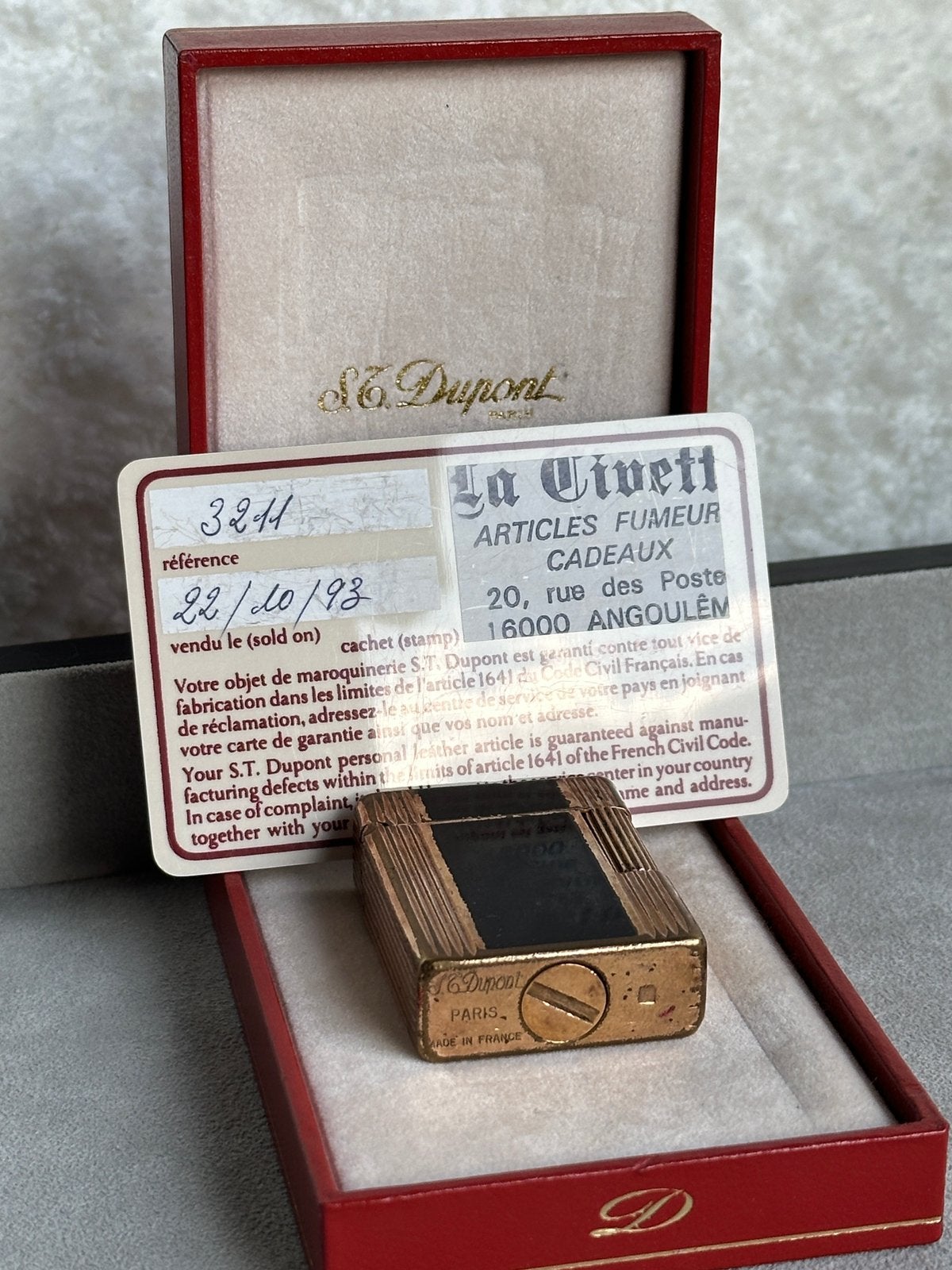 Vintage S.T. Dupont Paris aansteker Full Set, Verzamelen, Rookartikelen, Aanstekers en Luciferdoosjes, Ophalen of Verzenden, Gebruikt