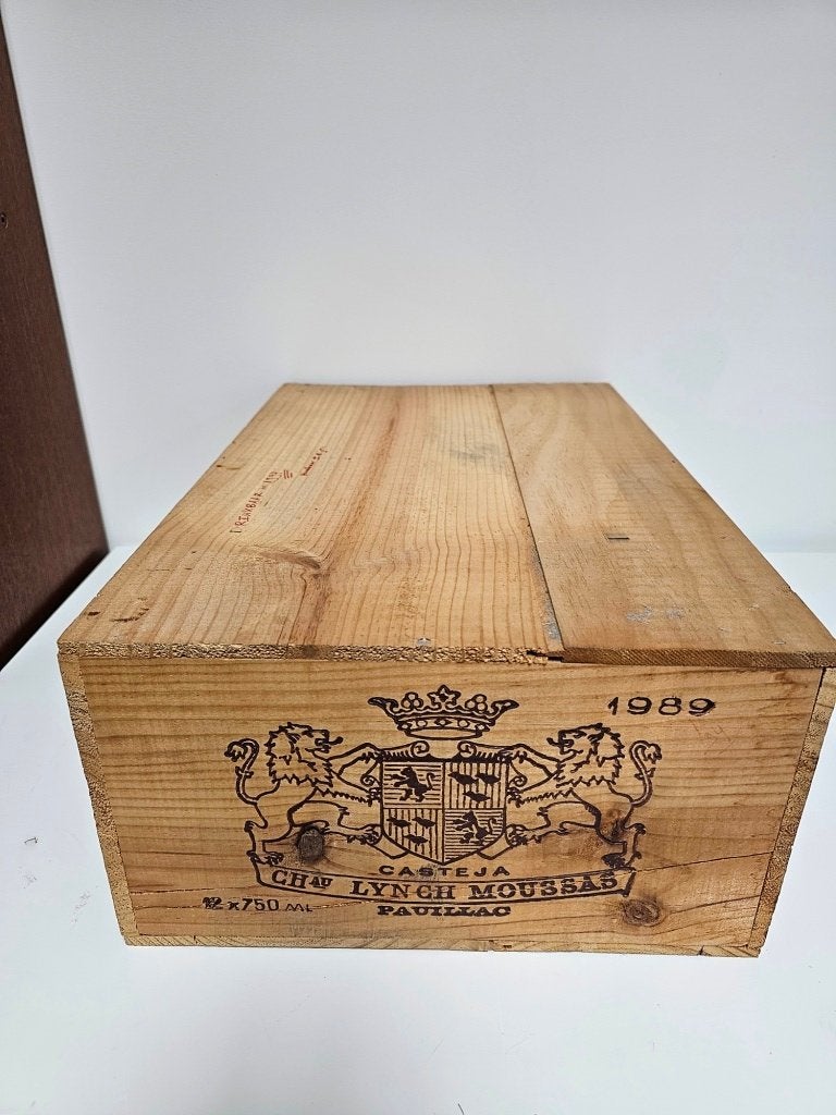 Chateau lynch moussas 1989 voor €1150,-, Ophalen, Zo goed als nieuw, Overige gebieden, Overige typen