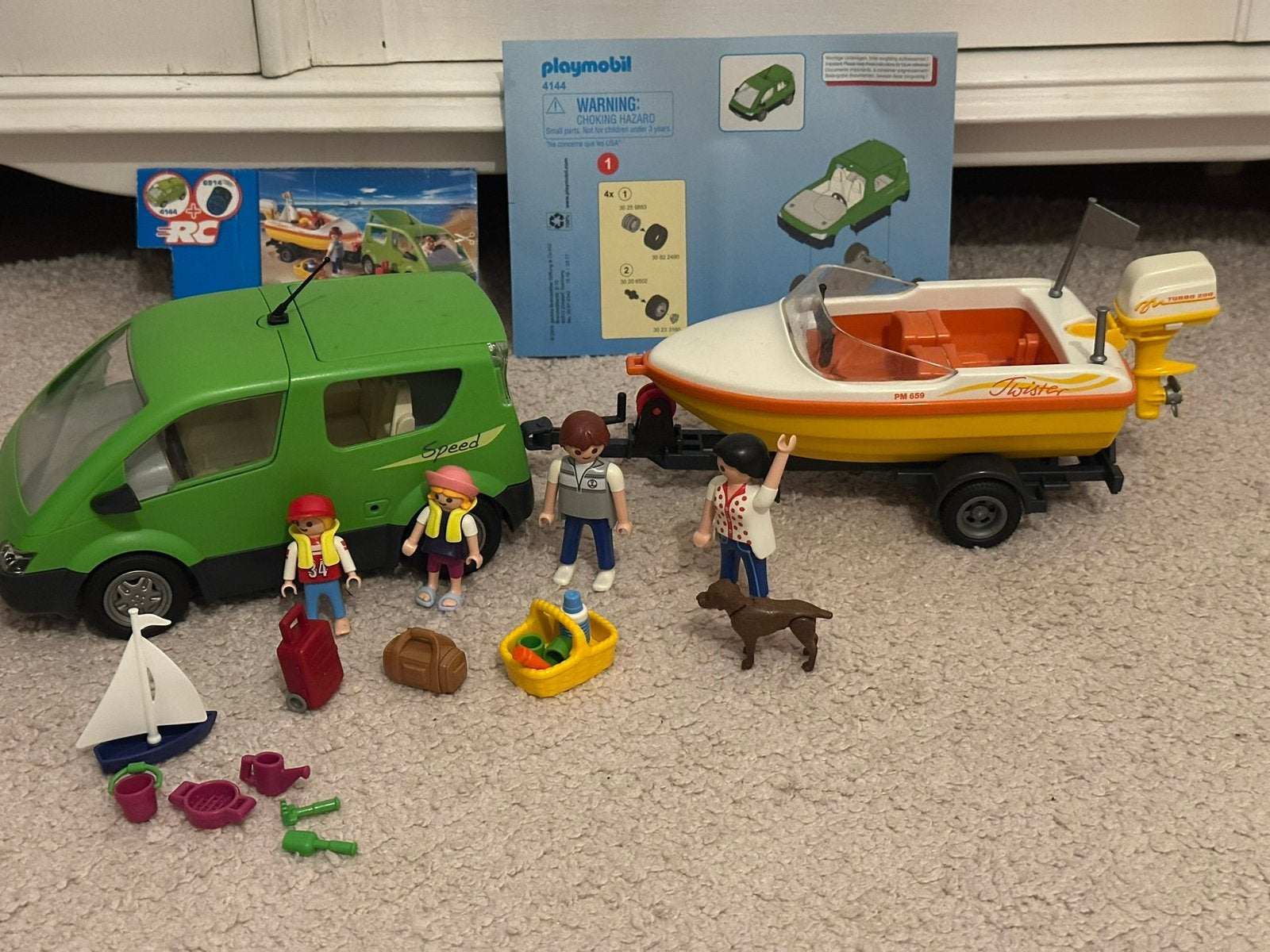 Playmobil 4144 gezin op vakantie met de boot, Kinderen en Baby's, Ophalen, Complete set, Overige typen, Zo goed als nieuw
