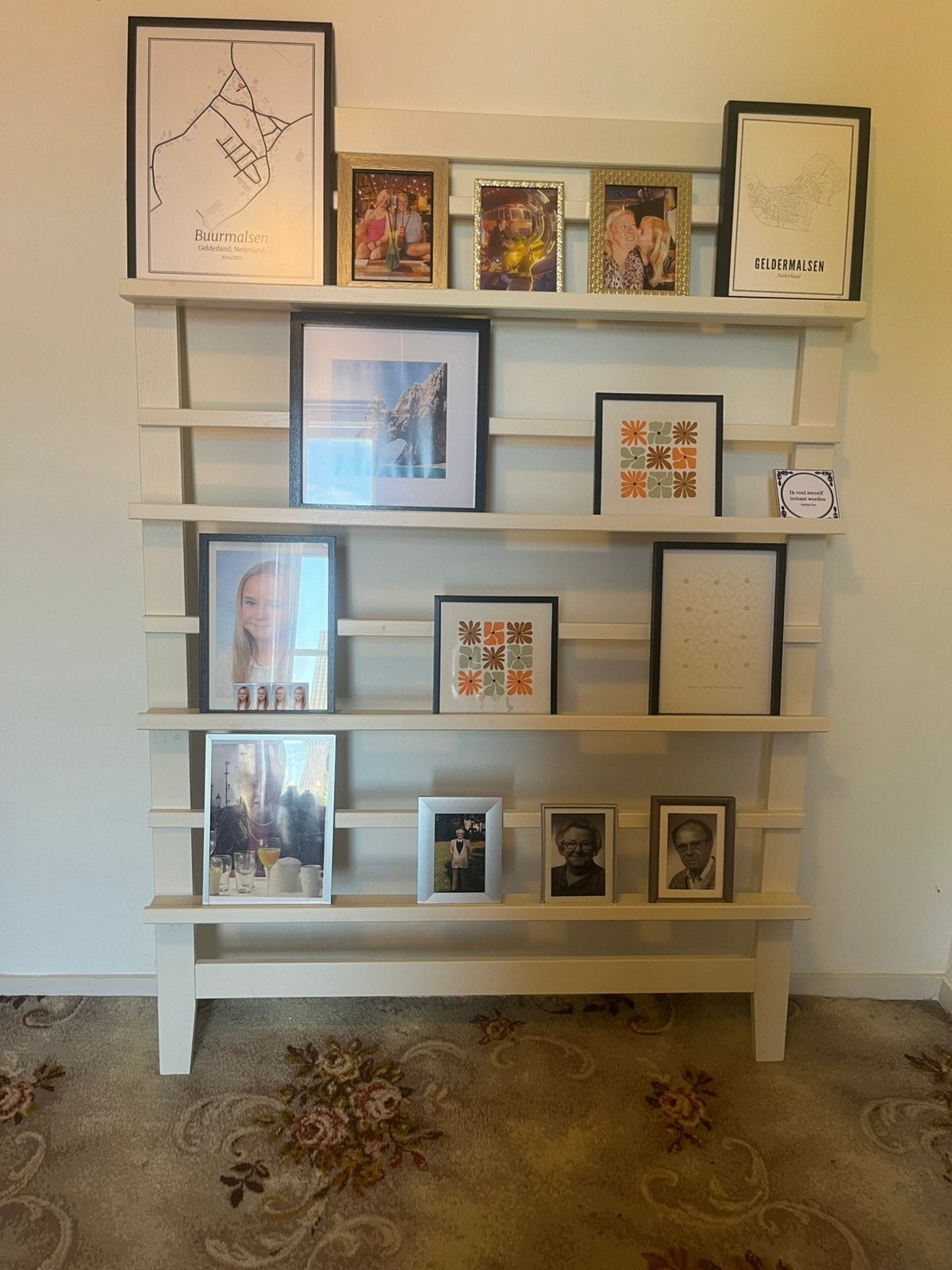 Hout foto rek, Huis en Inrichting, Woonaccessoires | Wandplanken en Boekenplanken, Ophalen, Zo goed als nieuw