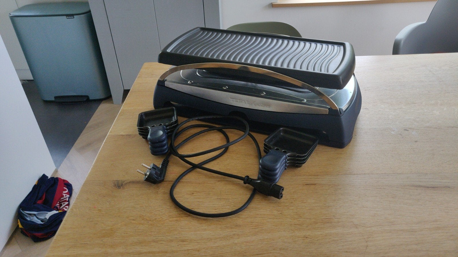 Tefal Raclette Grill met 8 pannetjes - Zonder doos, Ophalen of Verzenden, Gebruikt, 8 personen of meer