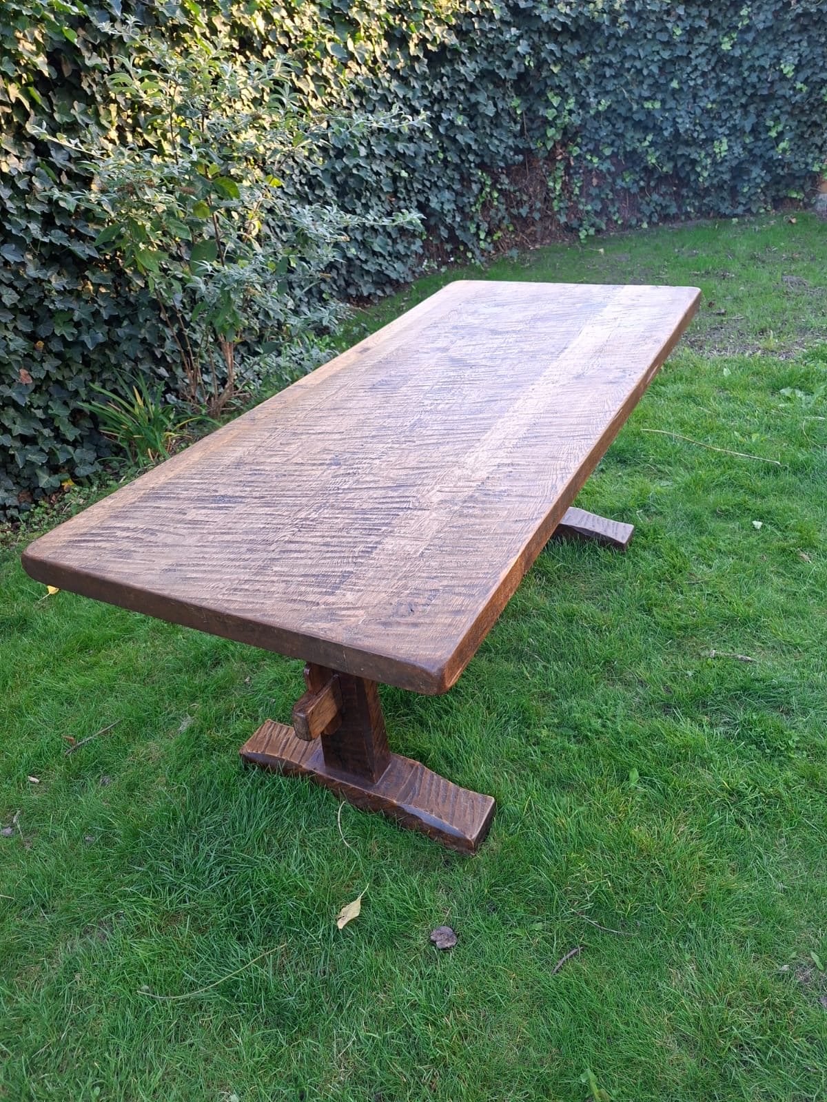 Robuuste houten tafel - 180x79 cm (masief eiken), Ophalen, 50 tot 100 cm, 150 tot 200 cm, Vier personen