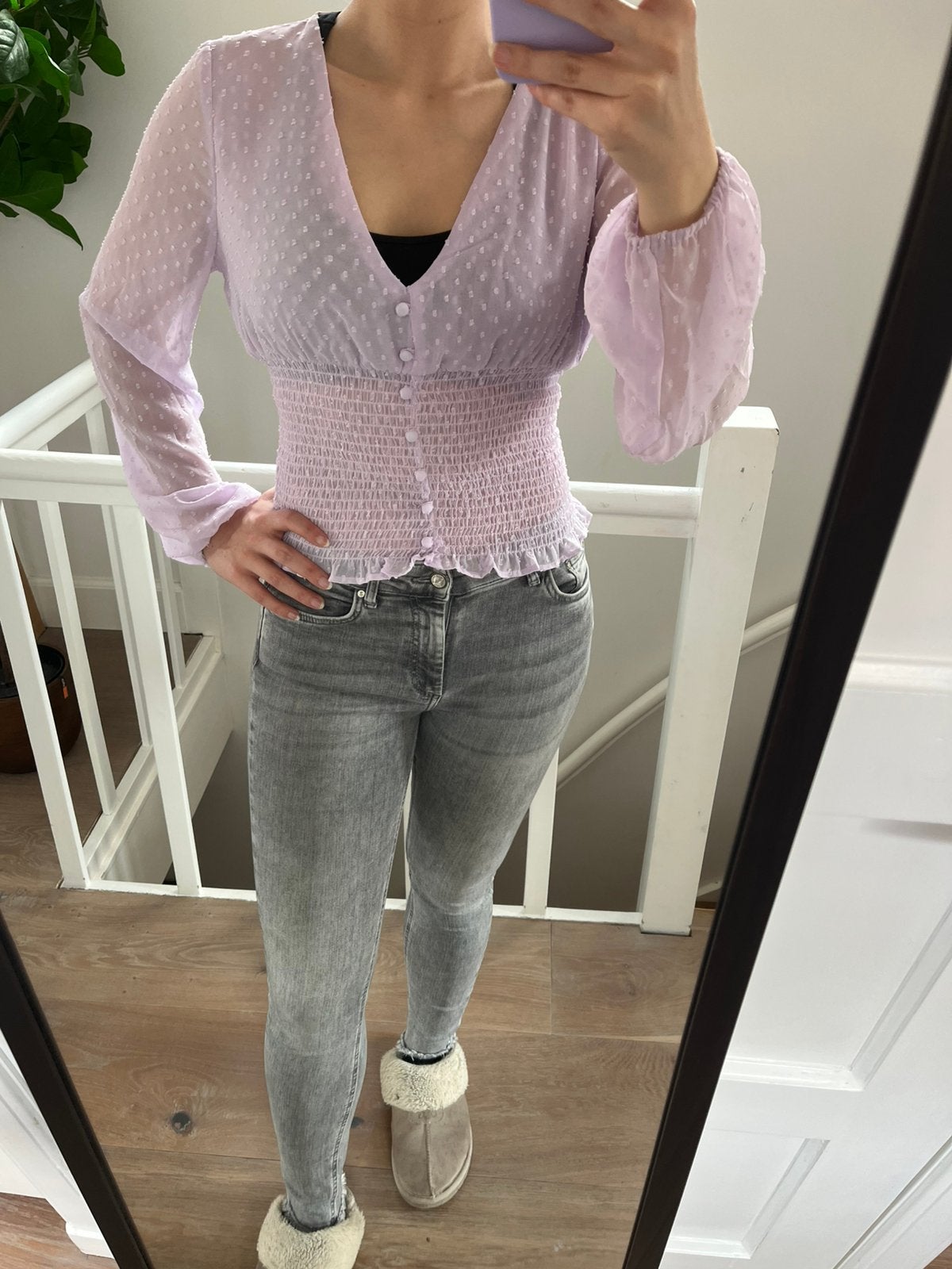 Blouse lila maat S / 36, Ophalen, Paars, Maat 36 (S), Onbekend