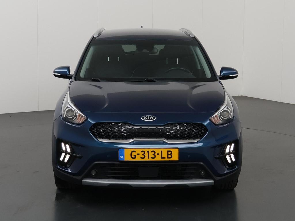 Kia Niro 1.6 GDi Hybrid DynamicPlusLine | Trekhaak | Cruise, Auto's, Kia, Gebruikt, Euro 6, Blauw, Leder en Stof