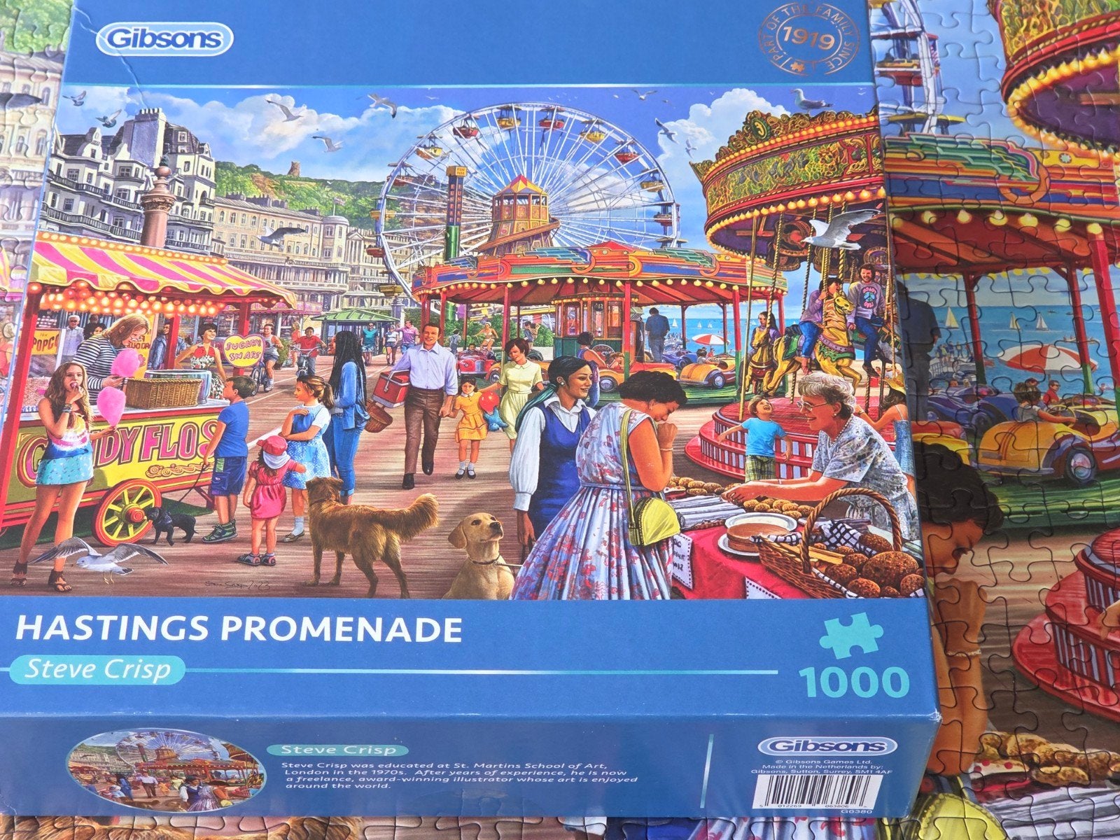 Gibsons Hastings Promenade Legpuzzel 1000 stukjes, Ophalen of Verzenden, 500 t/m 1500 stukjes, Zo goed als nieuw, Legpuzzel