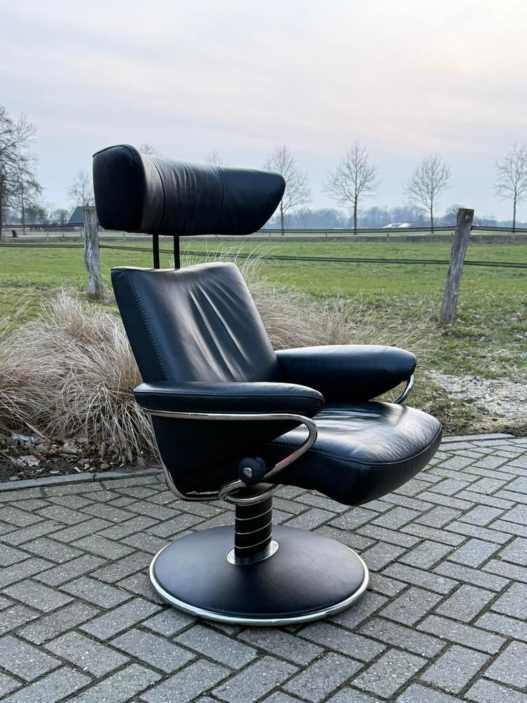 Stressless design relaxfauiteuil, ., Design relaxfauteuil, 75 tot 100 cm, Ophalen of Verzenden