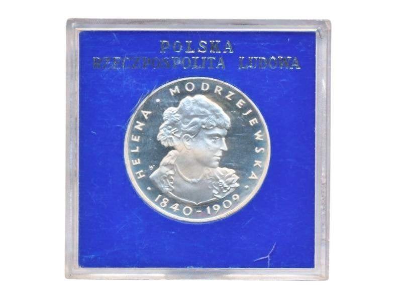 Polen 100 Zloty 1975 Zilver Helena Modrzejewska, Ophalen of Verzenden, Polen, Losse munt, Zilver