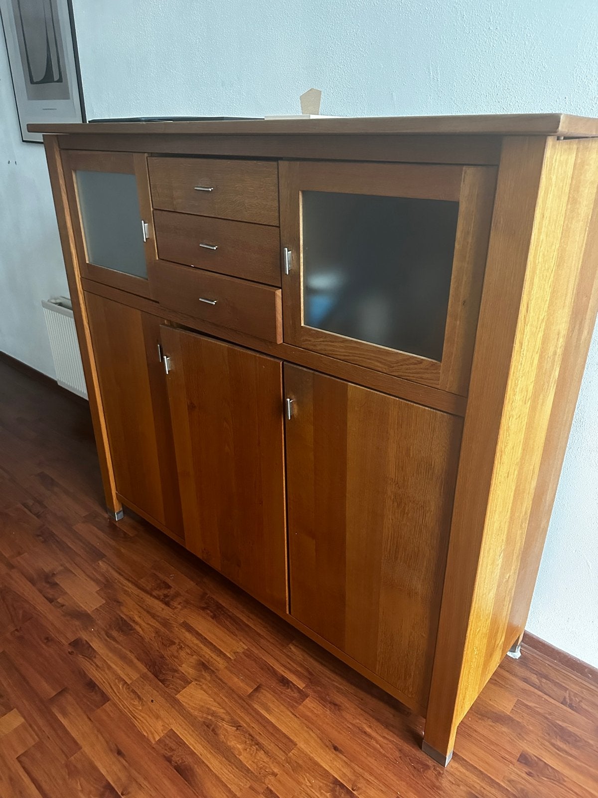 Houten dressoir, Ophalen, Gebruikt, 100 tot 150 cm, Met lade(s)