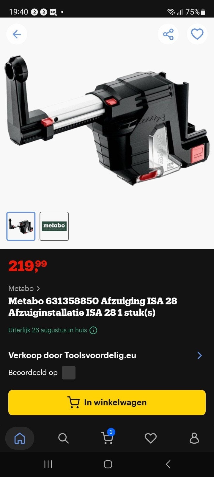 isa 18 ltx 24 klopboormachine stofzuiger boormachine metabo, Ophalen of Verzenden, Zo goed als nieuw, Boormachine
