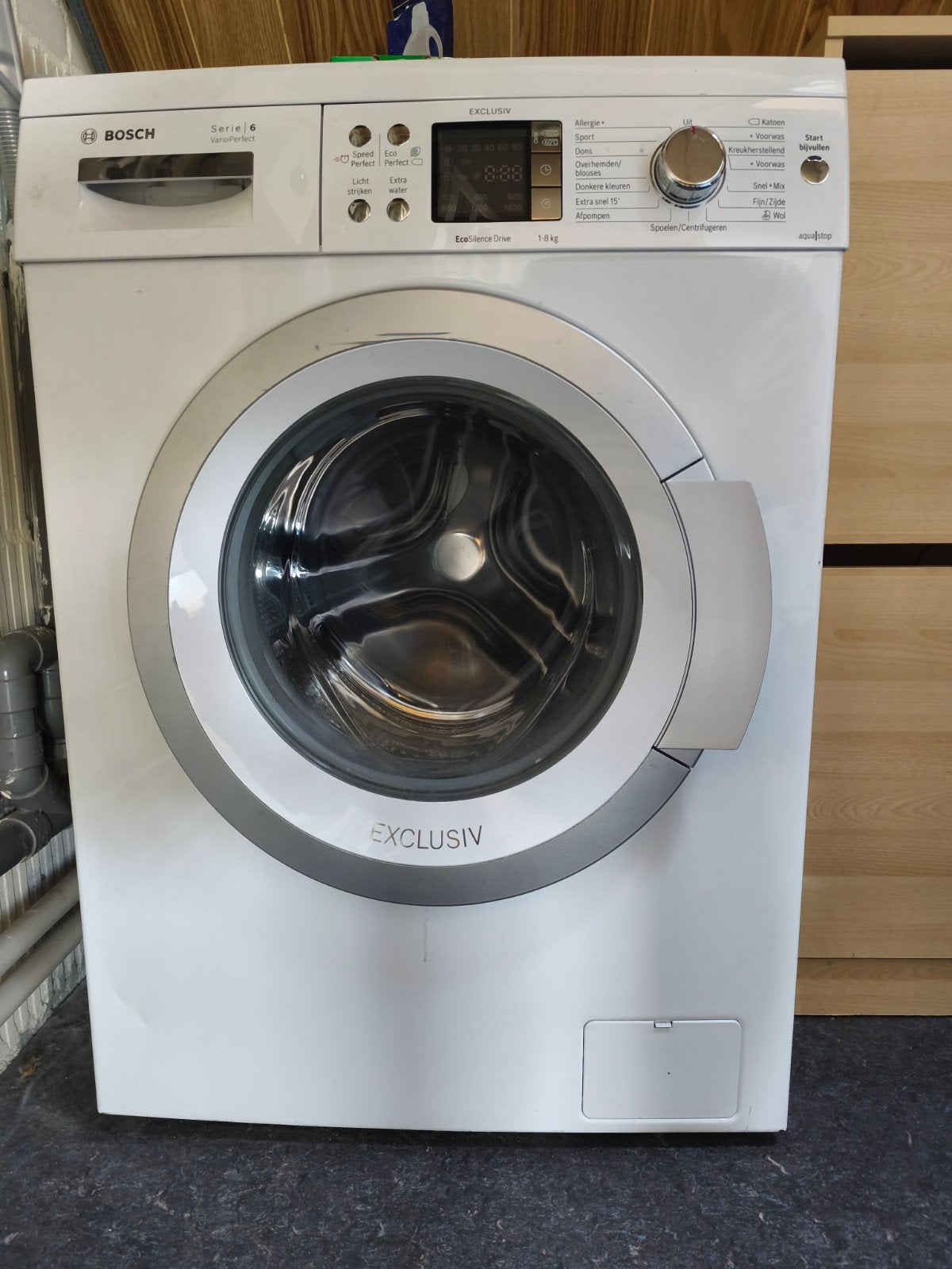 Bosch Serie 6 VarioPerfect Wasmachine - Exclusiv, Ophalen, Zo goed als nieuw, Voorlader, Kort programma