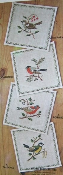 Borduurpatroon  4 Vogeltjes  nr 1106 do, Verzenden, Nieuw, Handborduren, Patroon